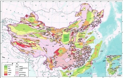 中国沉积盆地二氧化碳地质储存适宜性分布图 (■ 适宜区 ■ 较适宜区图片