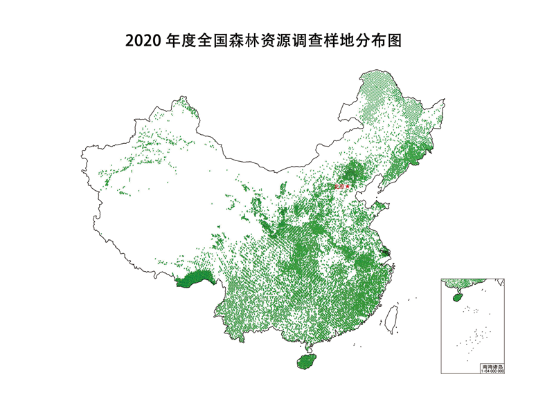 中国森林分布图高清图片